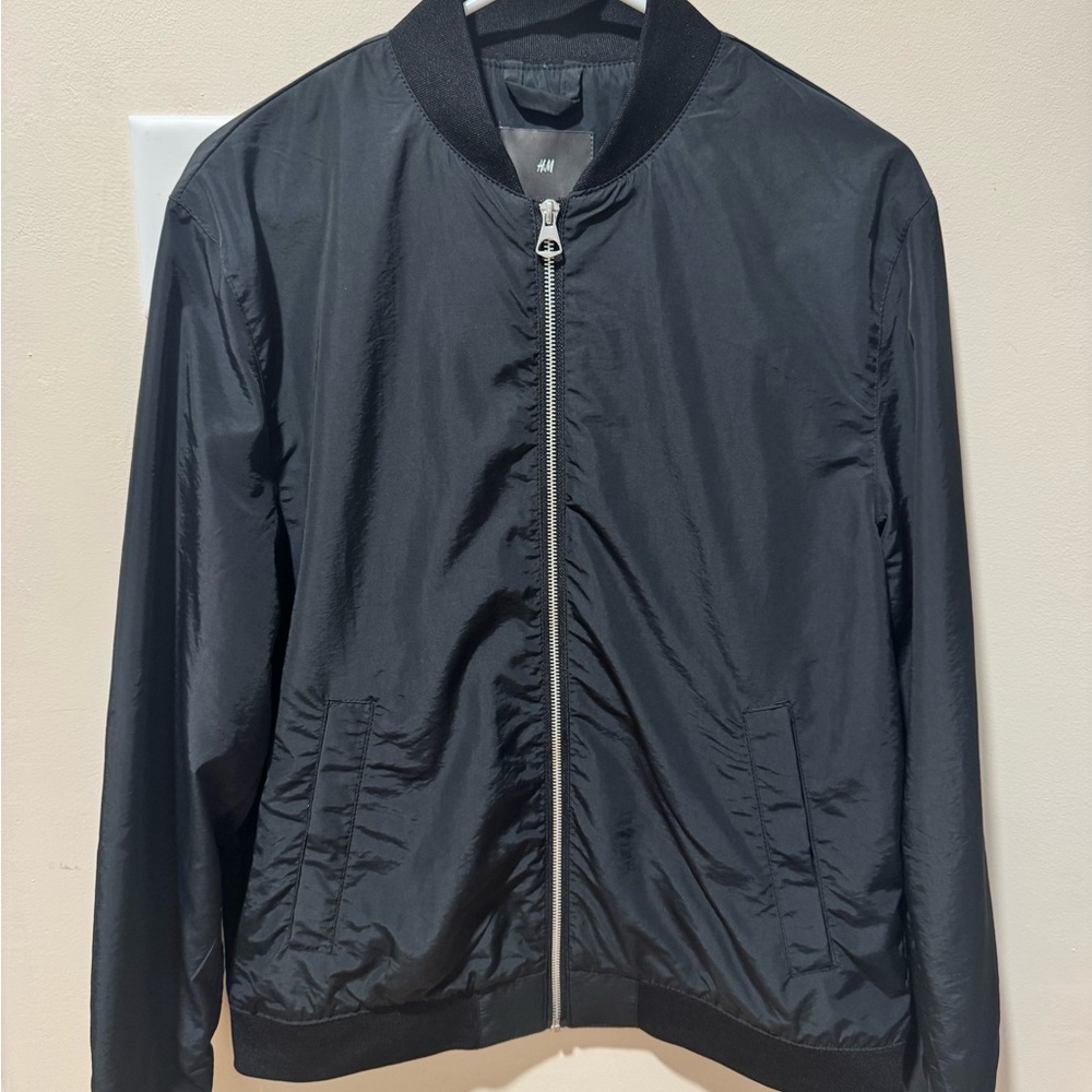 H&M Men's Dark Gray Bomber Jacket
